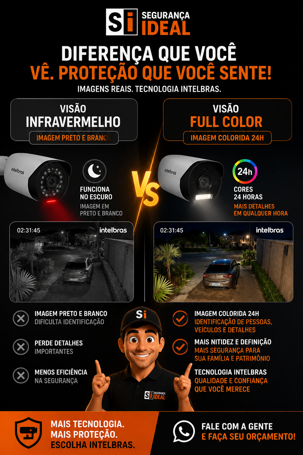 Comparação entre câmera infravermelho e Full Color